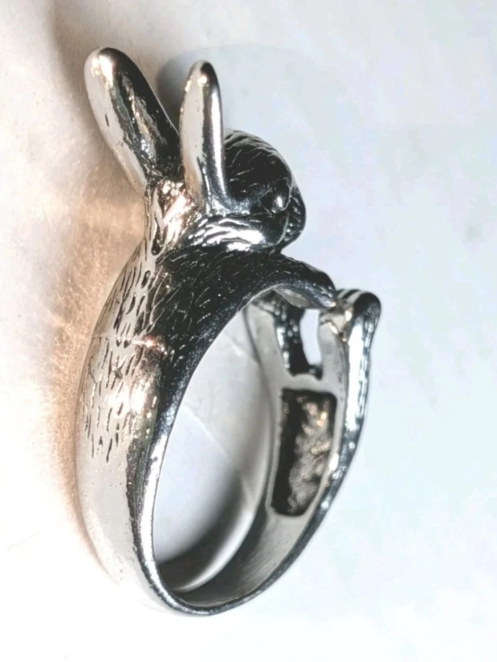 Retro Rabbit Shaped Adjustable Ring Open Ring Fashion Stereoscopic Unisex